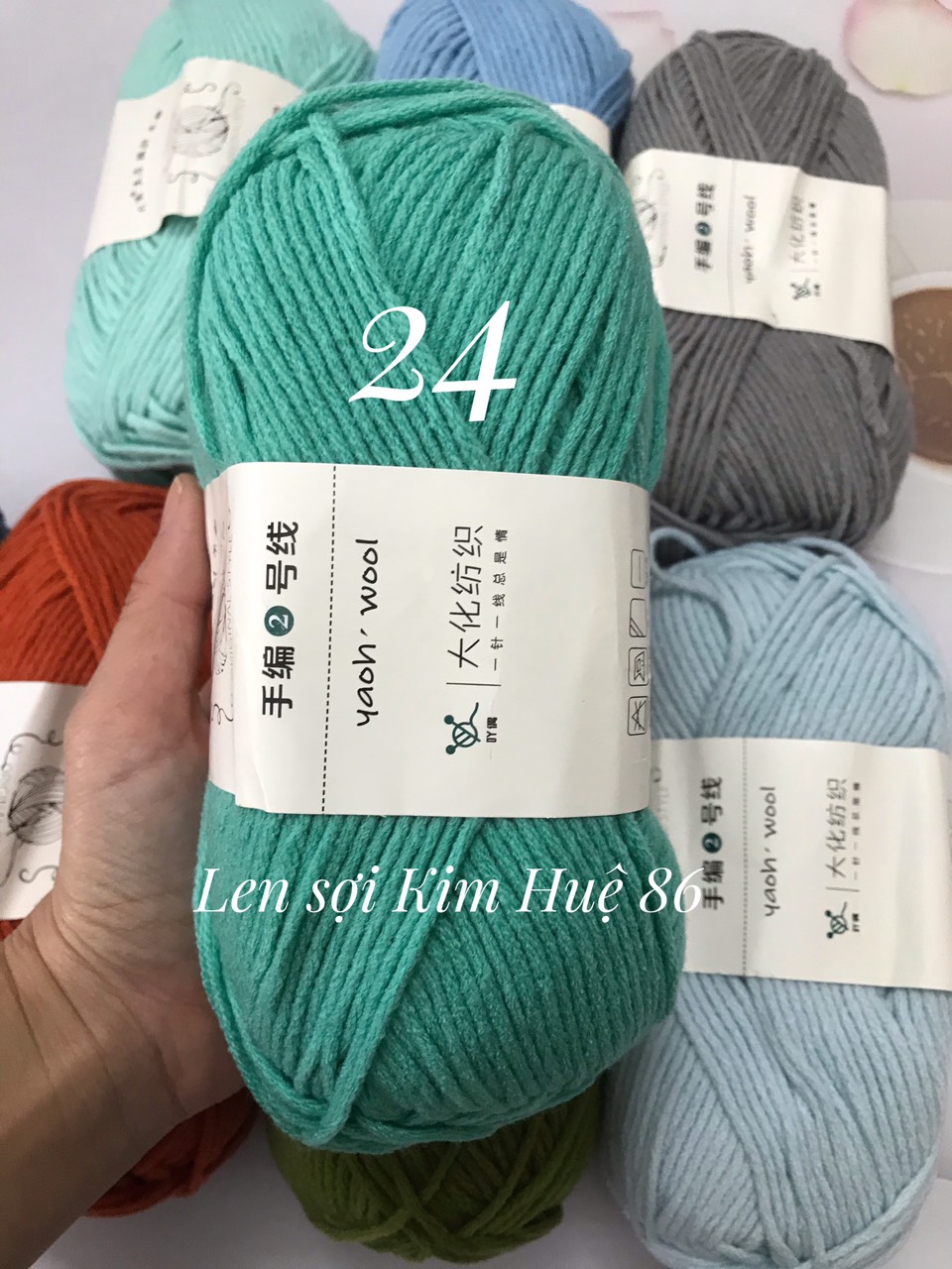 Len Yaoh Wool ( Shuxi Wool) sợi to 3mm cuộn 100g