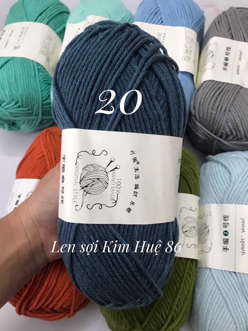 Len Yaoh Wool ( Shuxi Wool) sợi to 3mm cuộn 100g