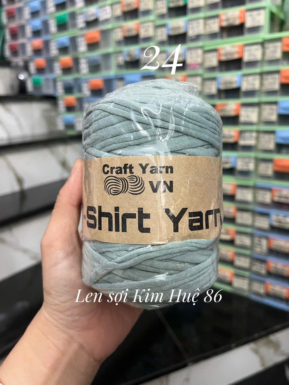 Sợi vải trơn T-shirt Yarn cuộn 250g