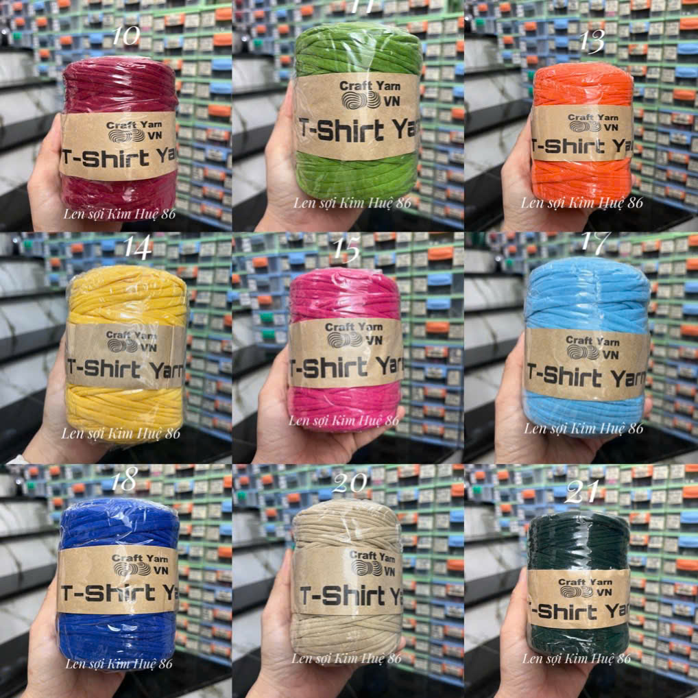 Sợi vải trơn T-shirt Yarn cuộn 250g