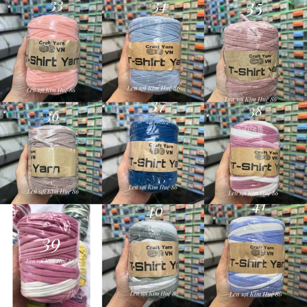 Sợi vải trơn T-shirt Yarn cuộn 250g