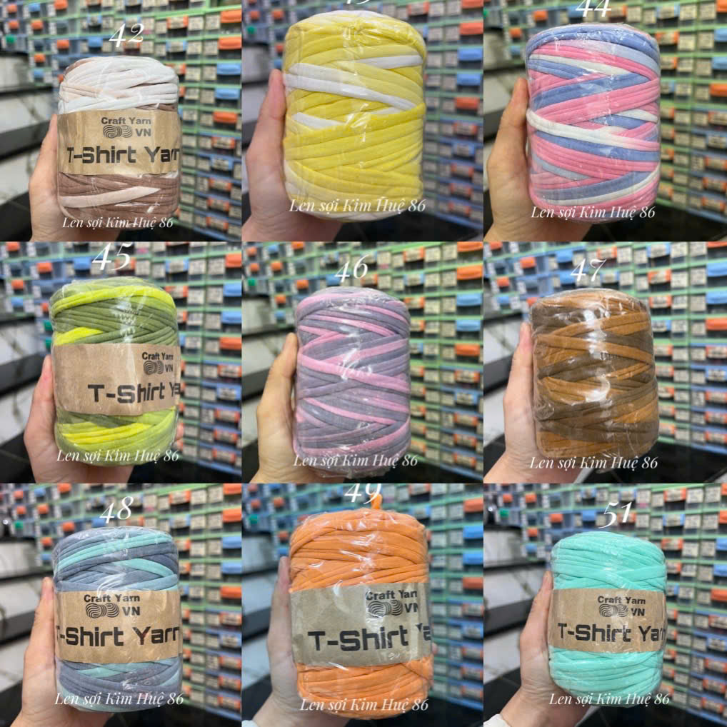 Sợi vải trơn T-shirt Yarn cuộn 250g