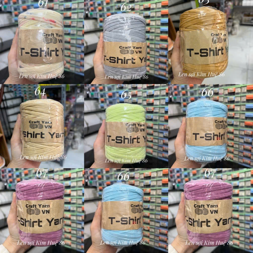 Sợi vải trơn T-shirt Yarn cuộn 250g