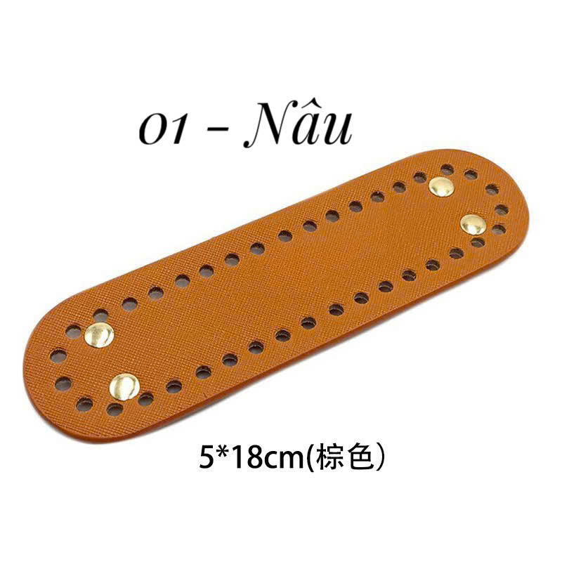 Đế da PU có đục lỗ sẵn kích thước 18*5cm