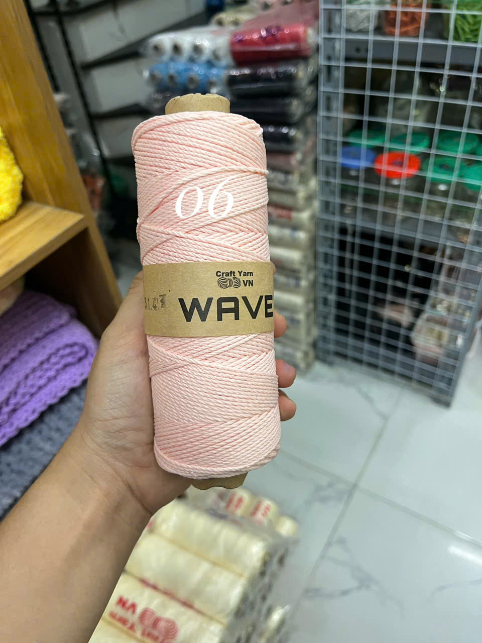 Sợi WAVE Craft Yarn VN móc mũ, túi xách ( cuộn 125g)