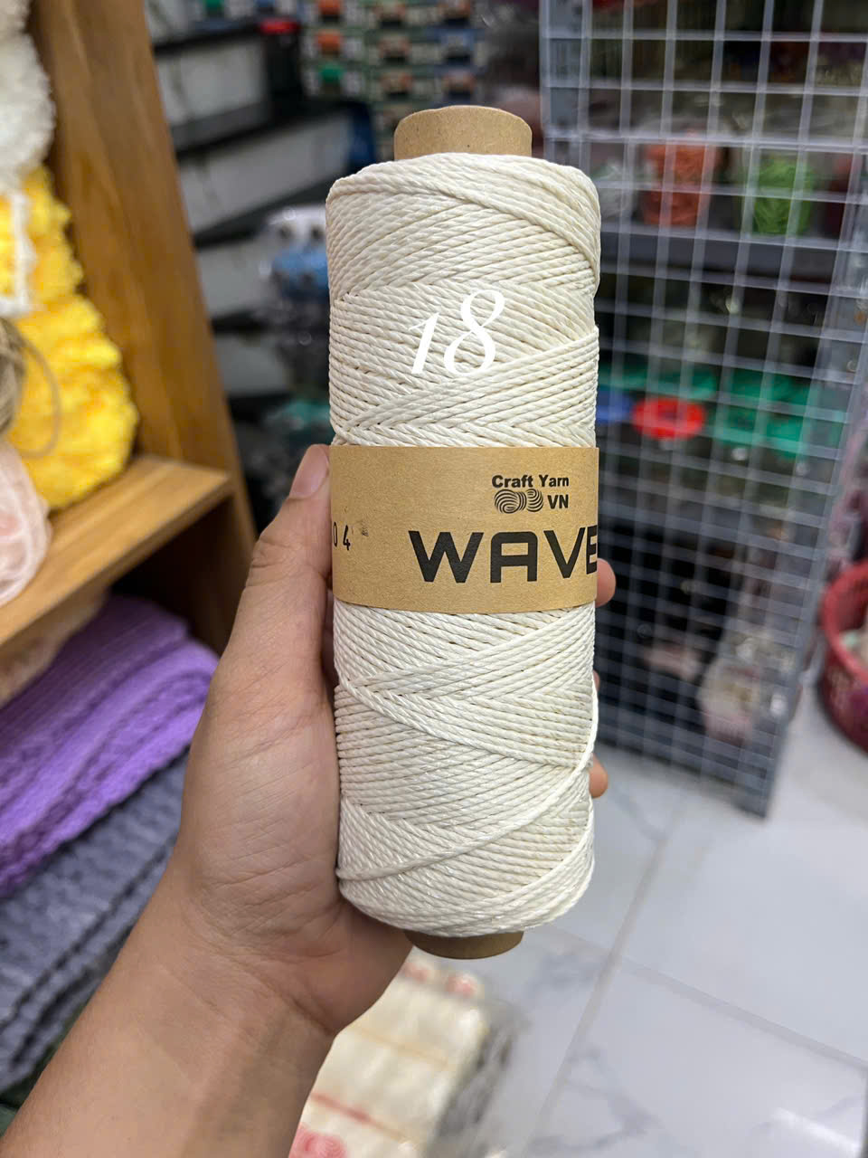 Sợi WAVE Craft Yarn VN móc mũ, túi xách ( cuộn 125g)