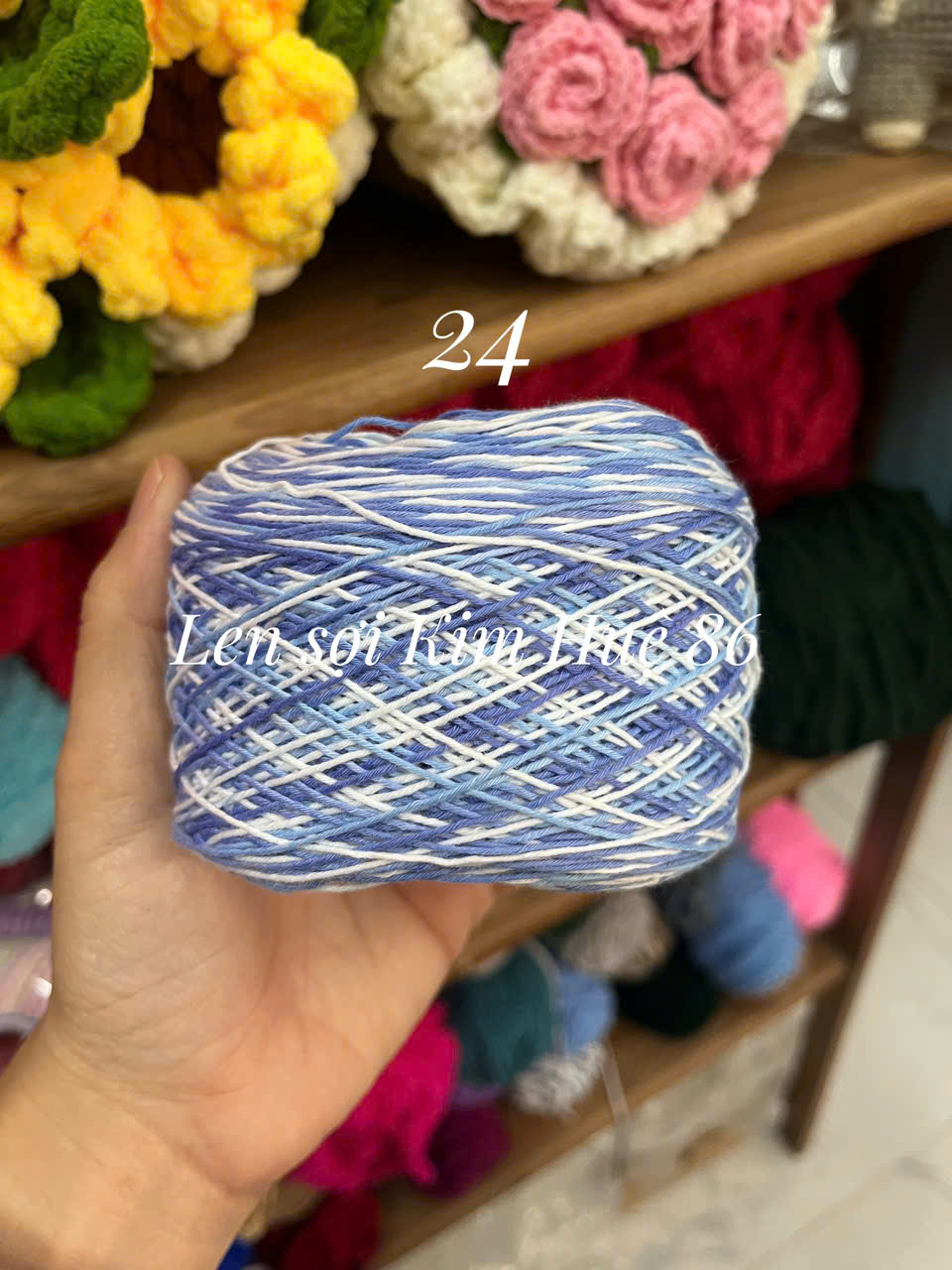 Sợi Cotton Việt Nam 1mm màu loang