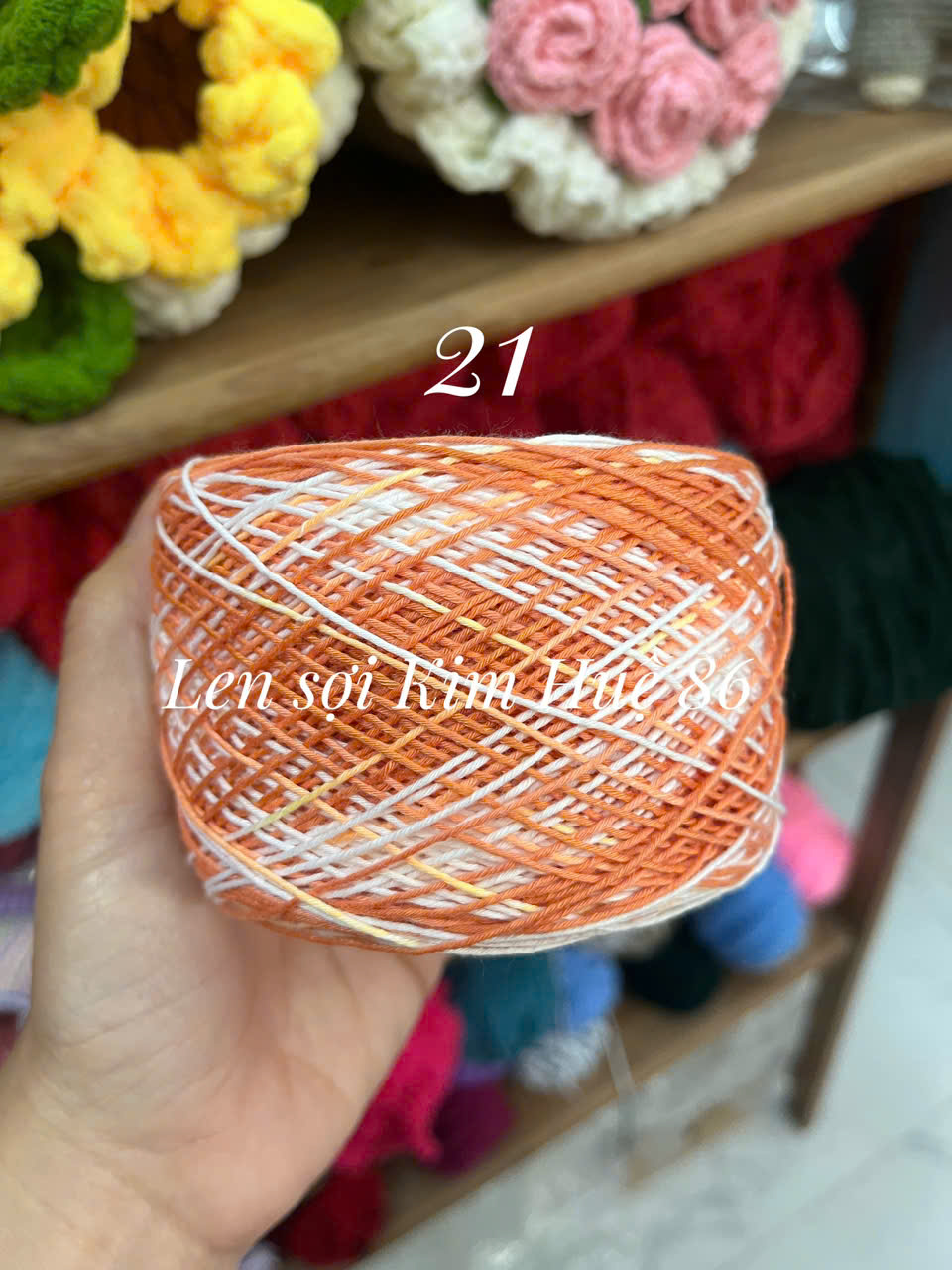 Sợi Cotton Việt Nam 1mm màu loang