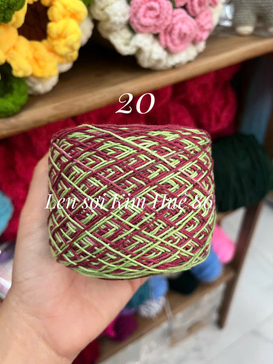 Sợi Cotton Việt Nam 1mm màu loang