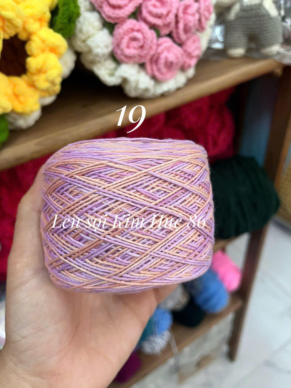 Sợi Cotton Việt Nam 1mm màu loang
