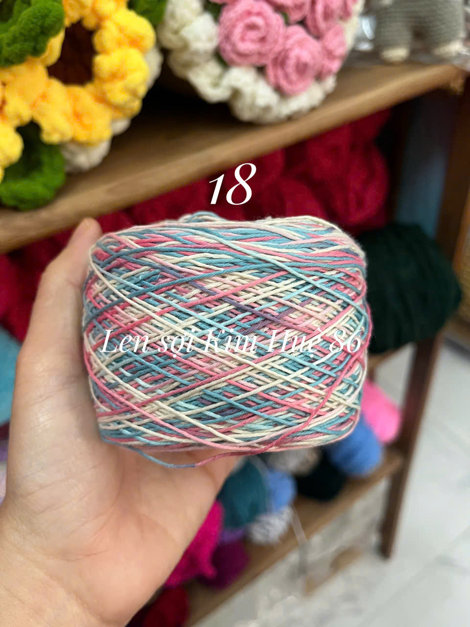 Sợi Cotton Việt Nam 1mm màu loang