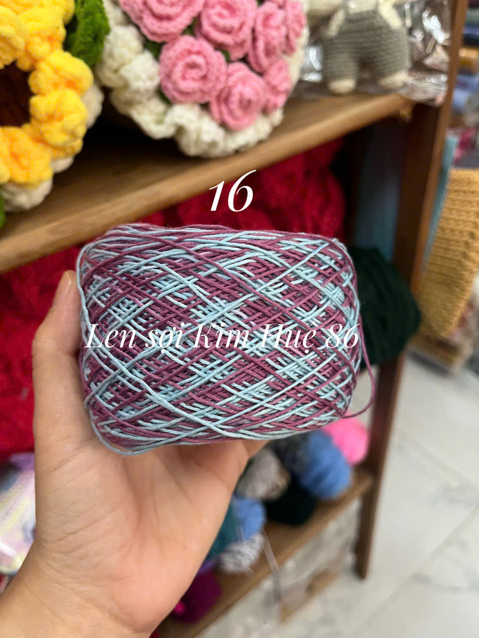 Sợi Cotton Việt Nam 1mm màu loang
