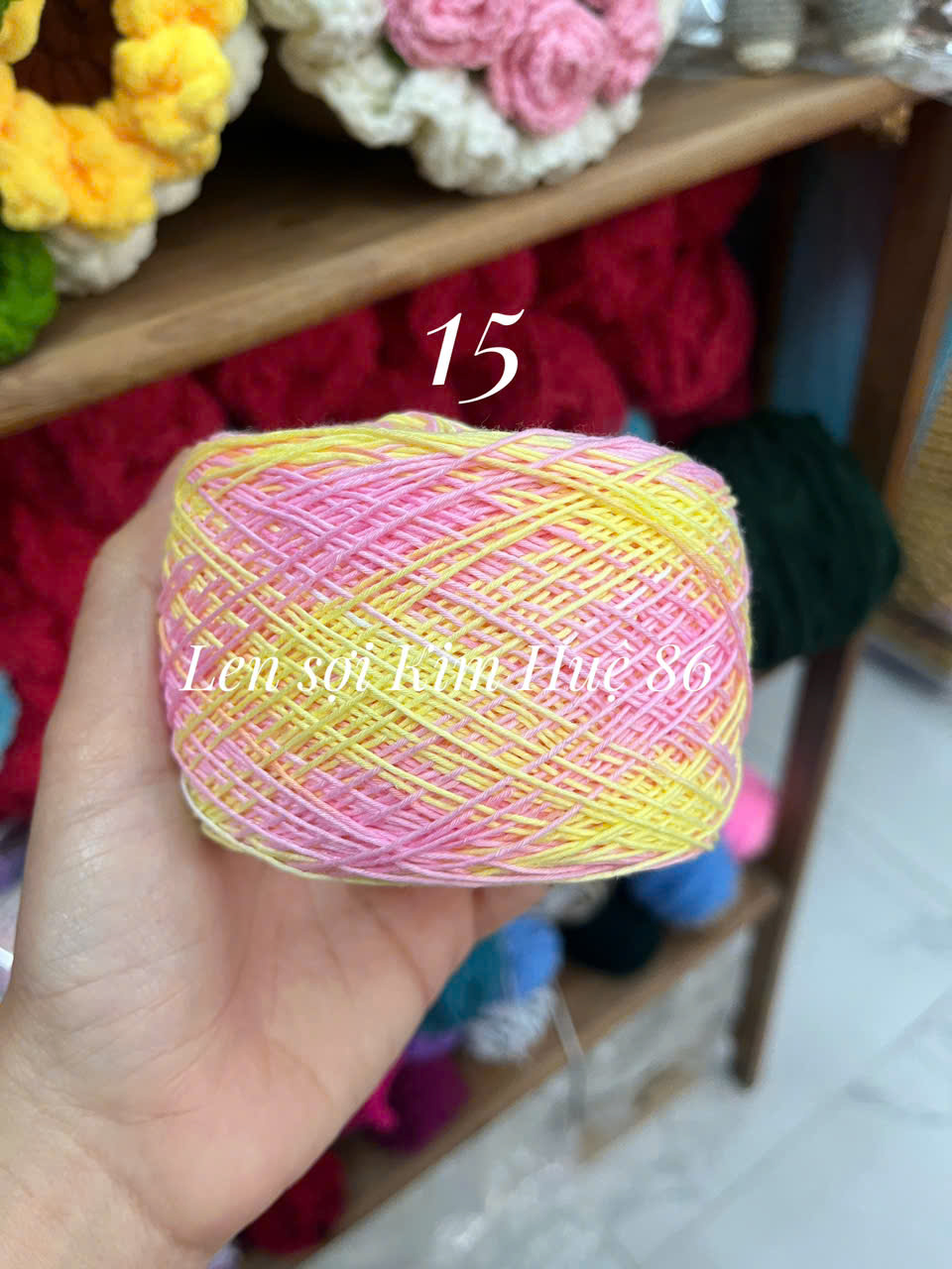 Sợi Cotton Việt Nam 1mm màu loang