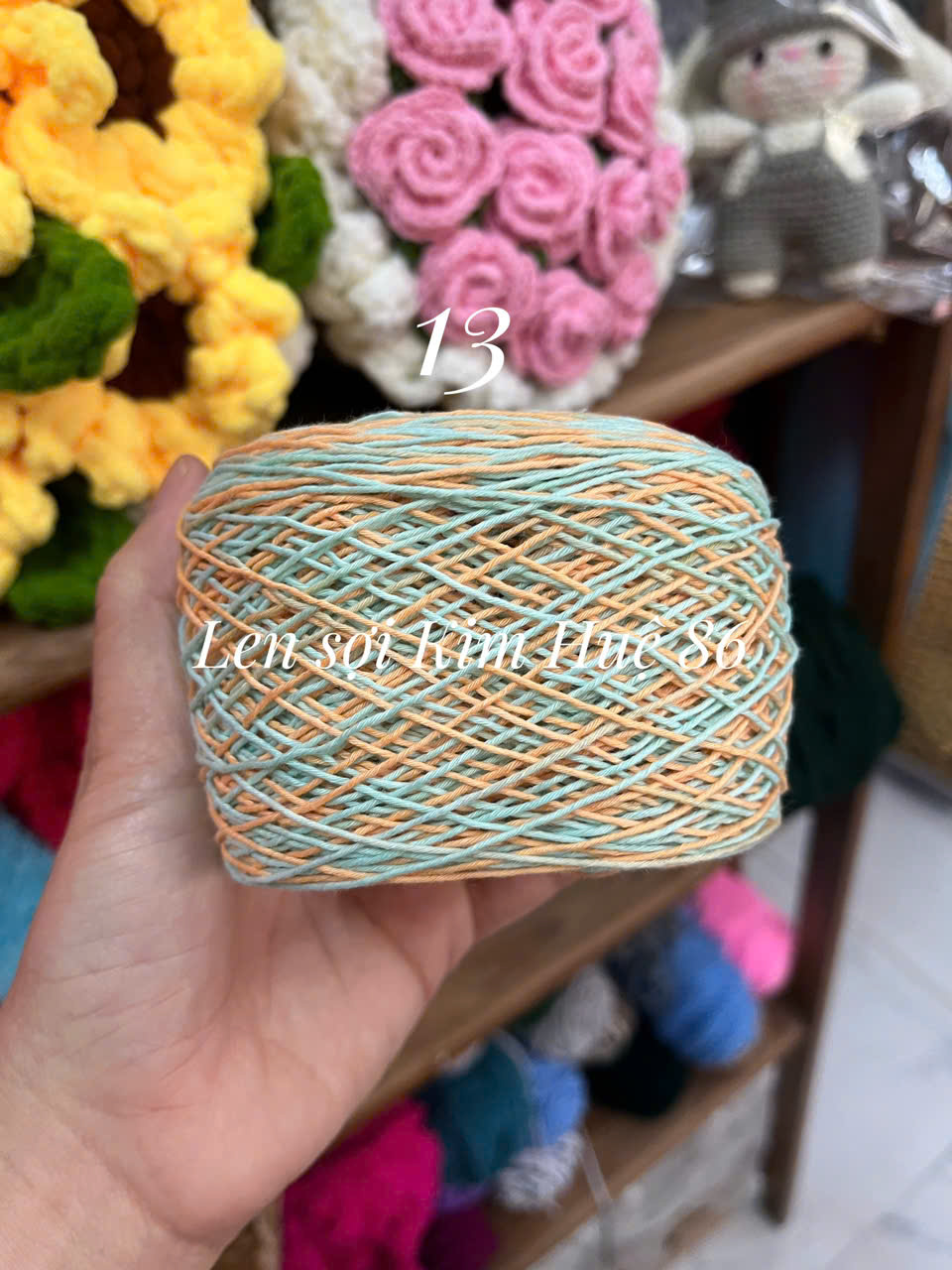 Sợi Cotton Việt Nam 1mm màu loang
