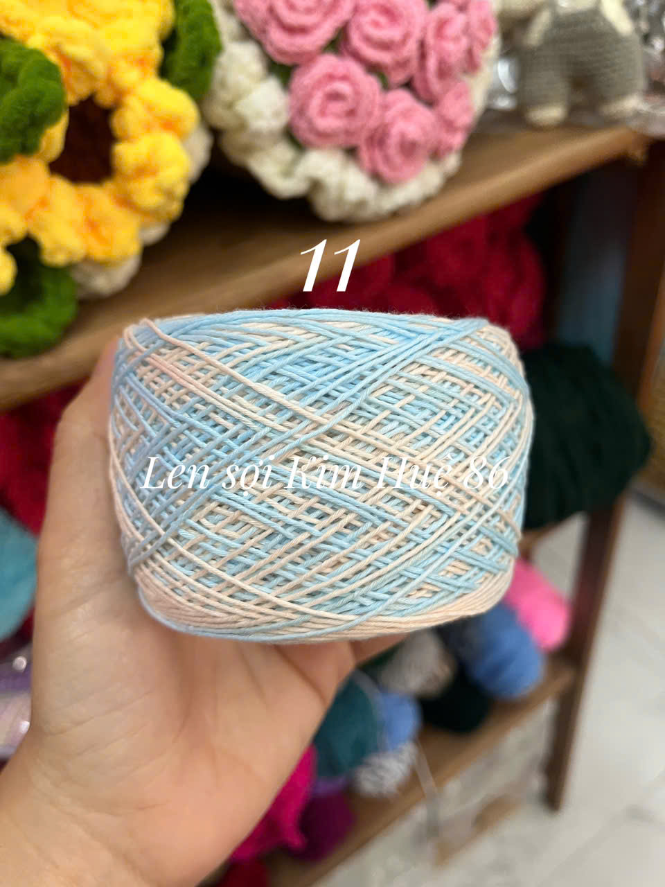 Sợi Cotton Việt Nam 1mm màu loang