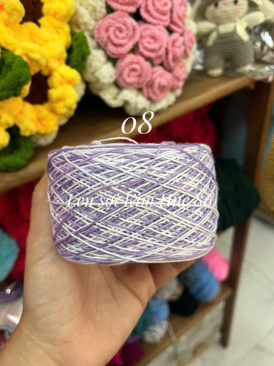 Sợi Cotton Việt Nam 1mm màu loang