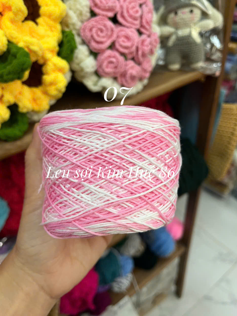 Sợi Cotton Việt Nam 1mm màu loang