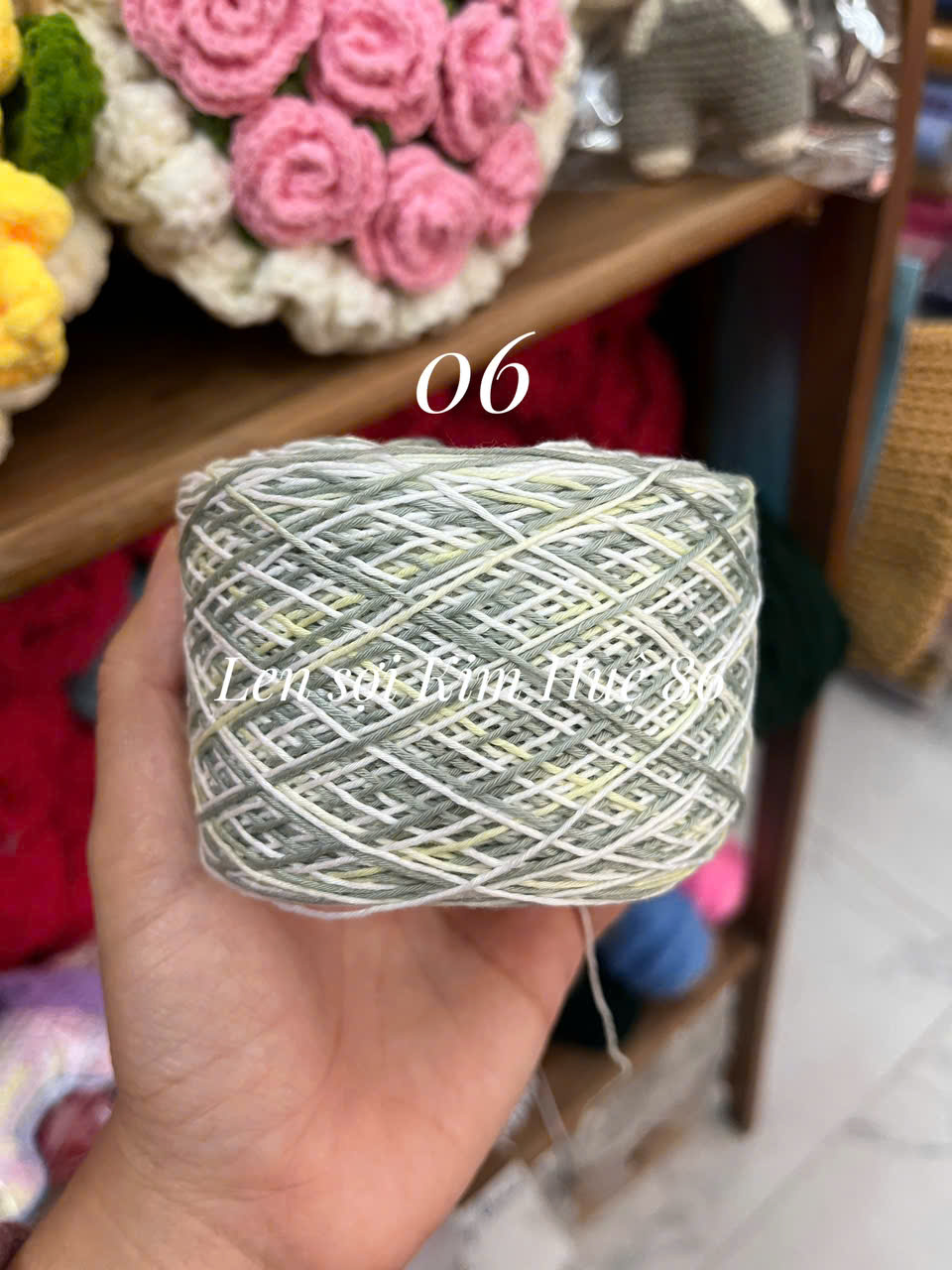 Sợi Cotton Việt Nam 1mm màu loang