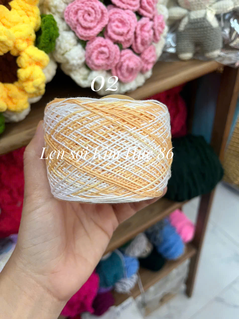 Sợi Cotton Việt Nam 1mm màu loang