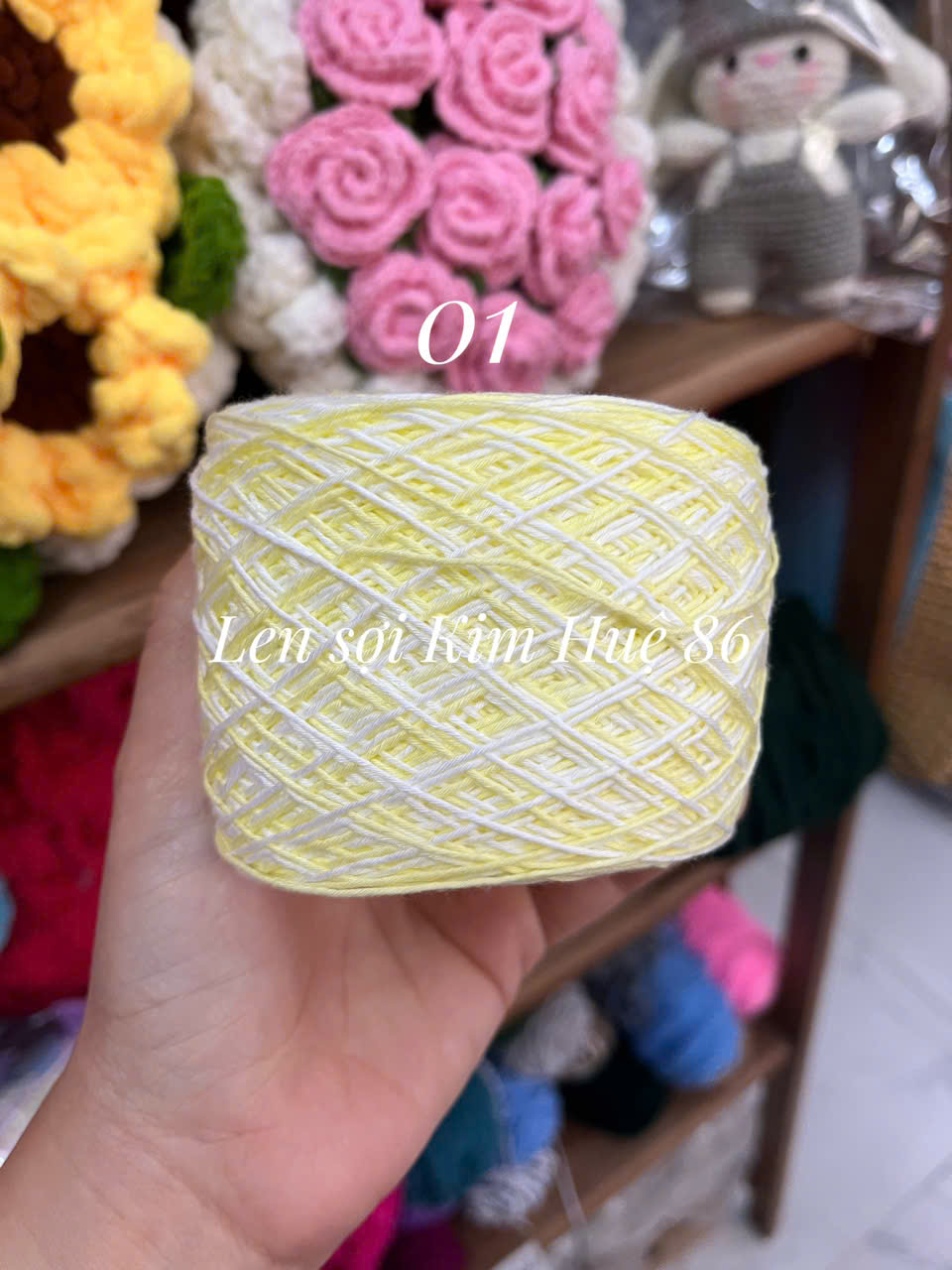 Sợi Cotton Việt Nam 1mm màu loang