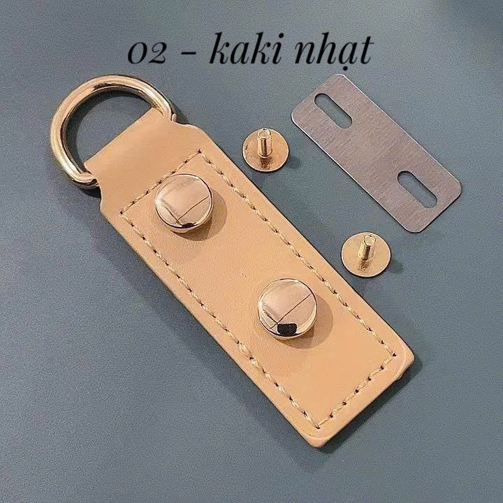 1 cái - Khoen D gắn da Pu 2 lớp làm túi handmade