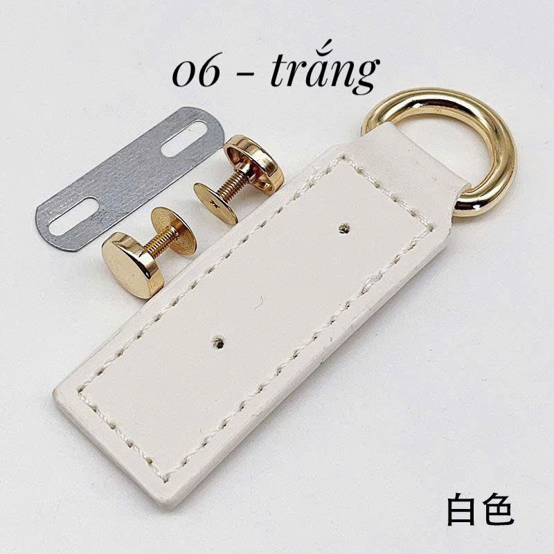 1 cái - Khoen D gắn da Pu 2 lớp làm túi handmade