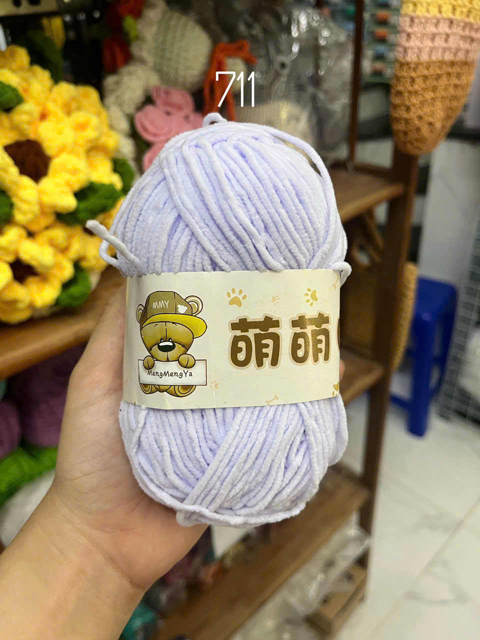 Len nhung gấu Meng Meng Ya cuộn 50g