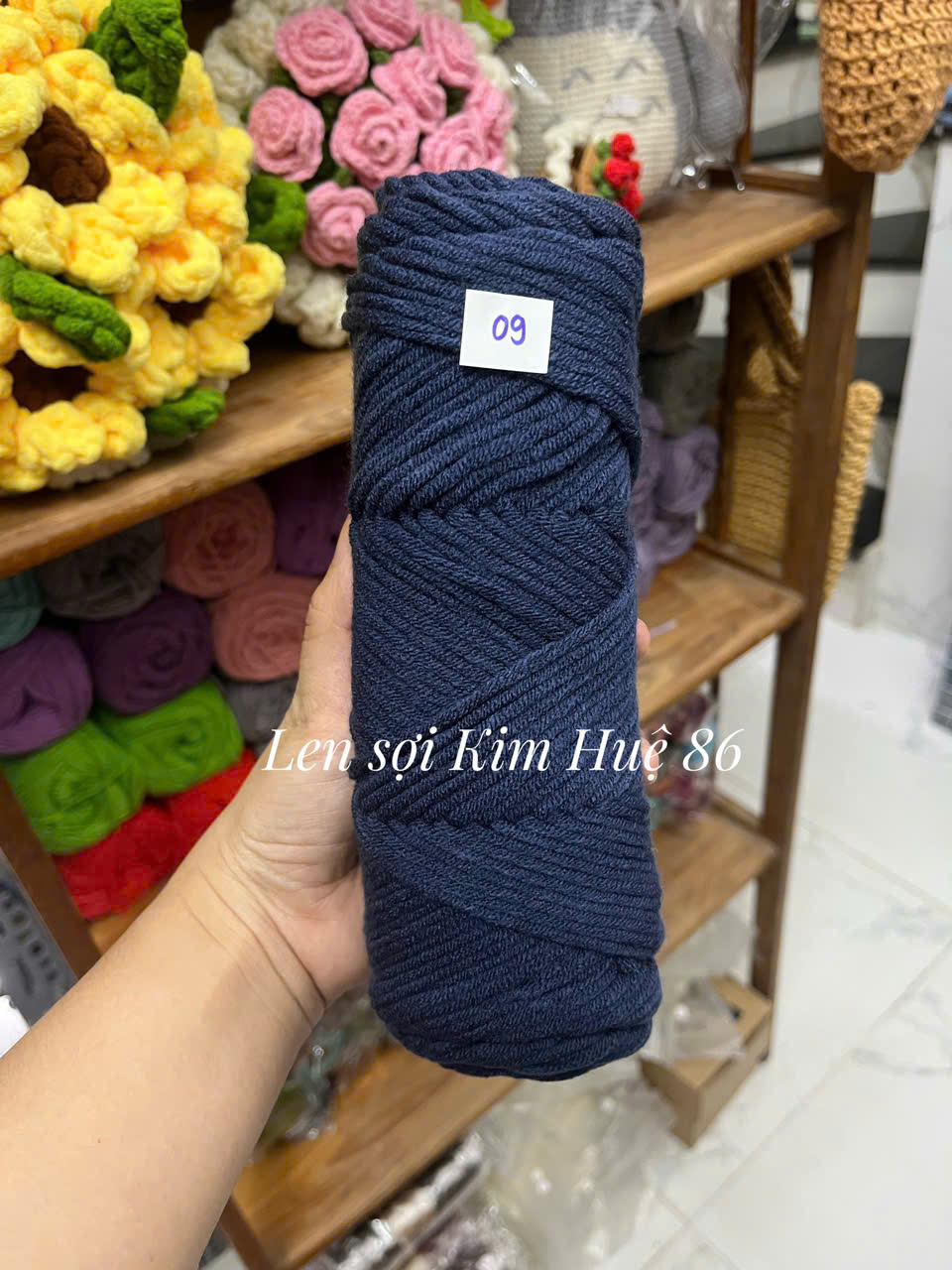 Len Cotton Love đan khăn, áo cỡ sợi 3,5mm cuộn 90g+-5g