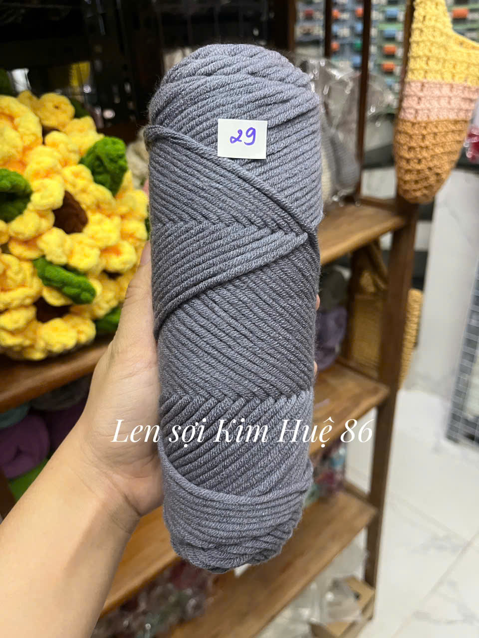 Len Cotton Love đan khăn, áo cỡ sợi 3,5mm cuộn 90g+-5g
