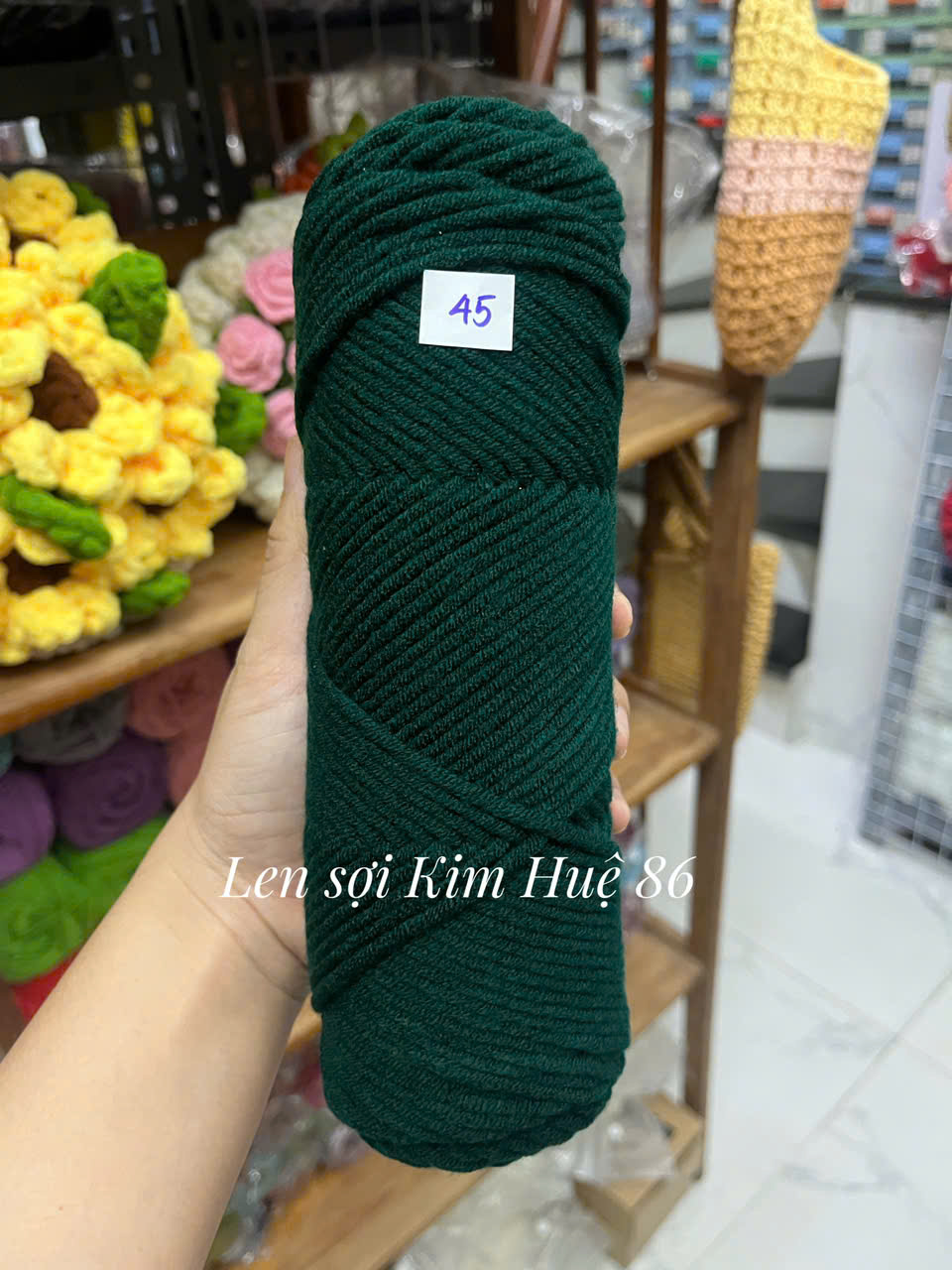 Len Cotton Love đan khăn, áo cỡ sợi 3,5mm cuộn 90g+-5g
