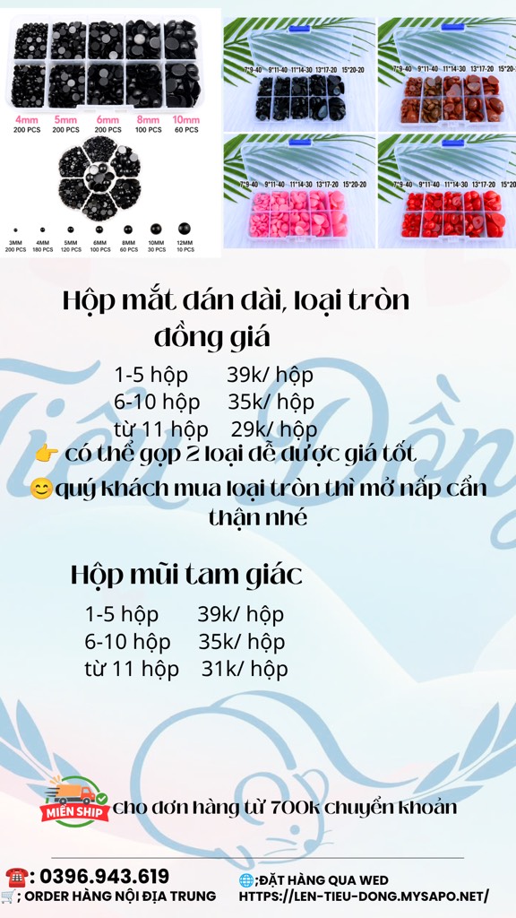 HỘP MẮT, MŨI KÈM HỘP ĐỰNG