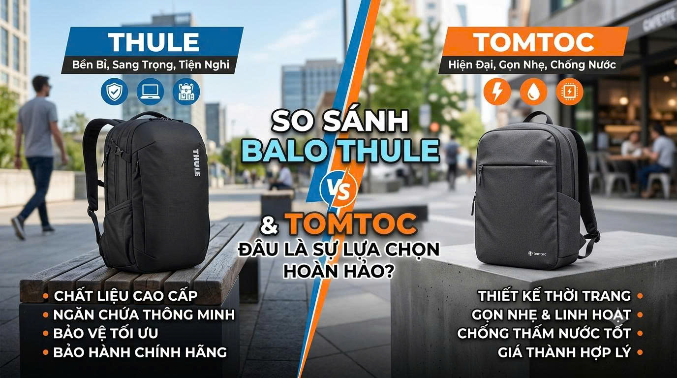 So Sánh Balo Thule Và Tomtoc
