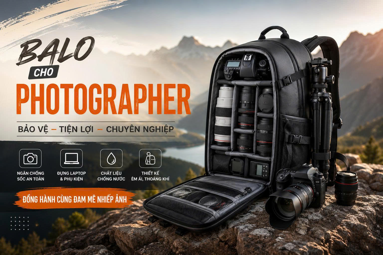 Balo cho photographer