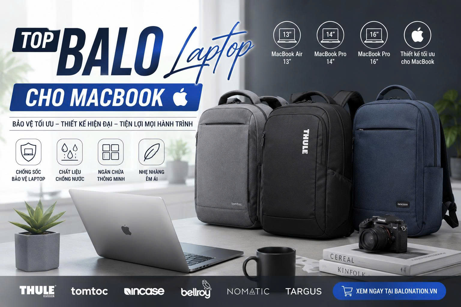 Top Balo Laptop Cho MacBook