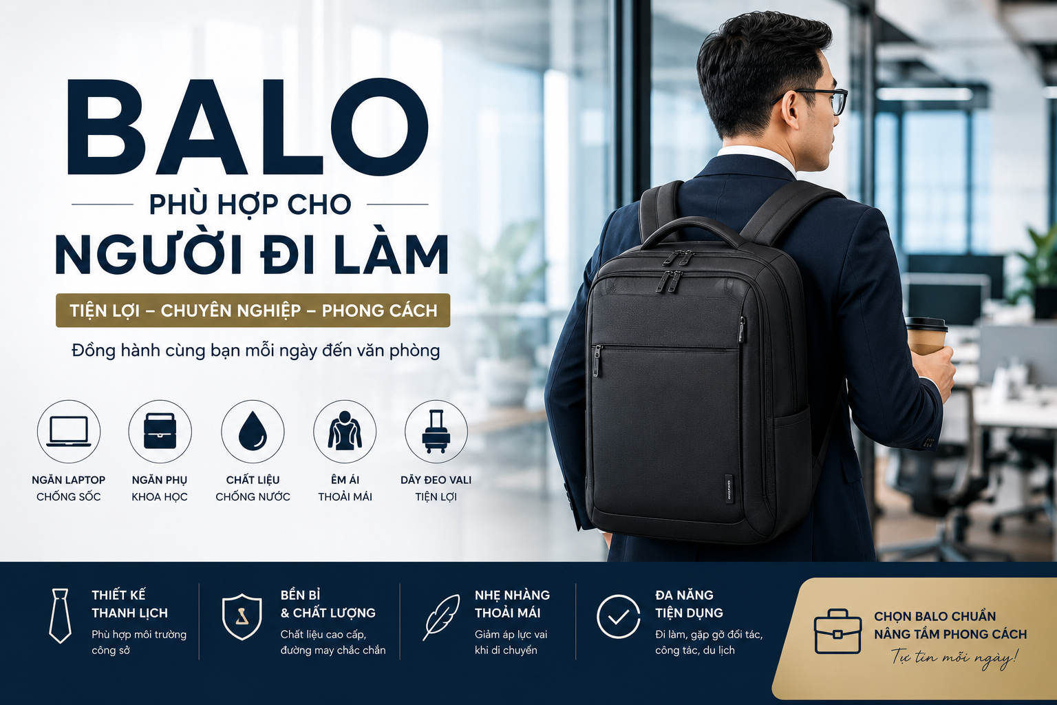 Balo Nào Phù Hợp Đi Làm