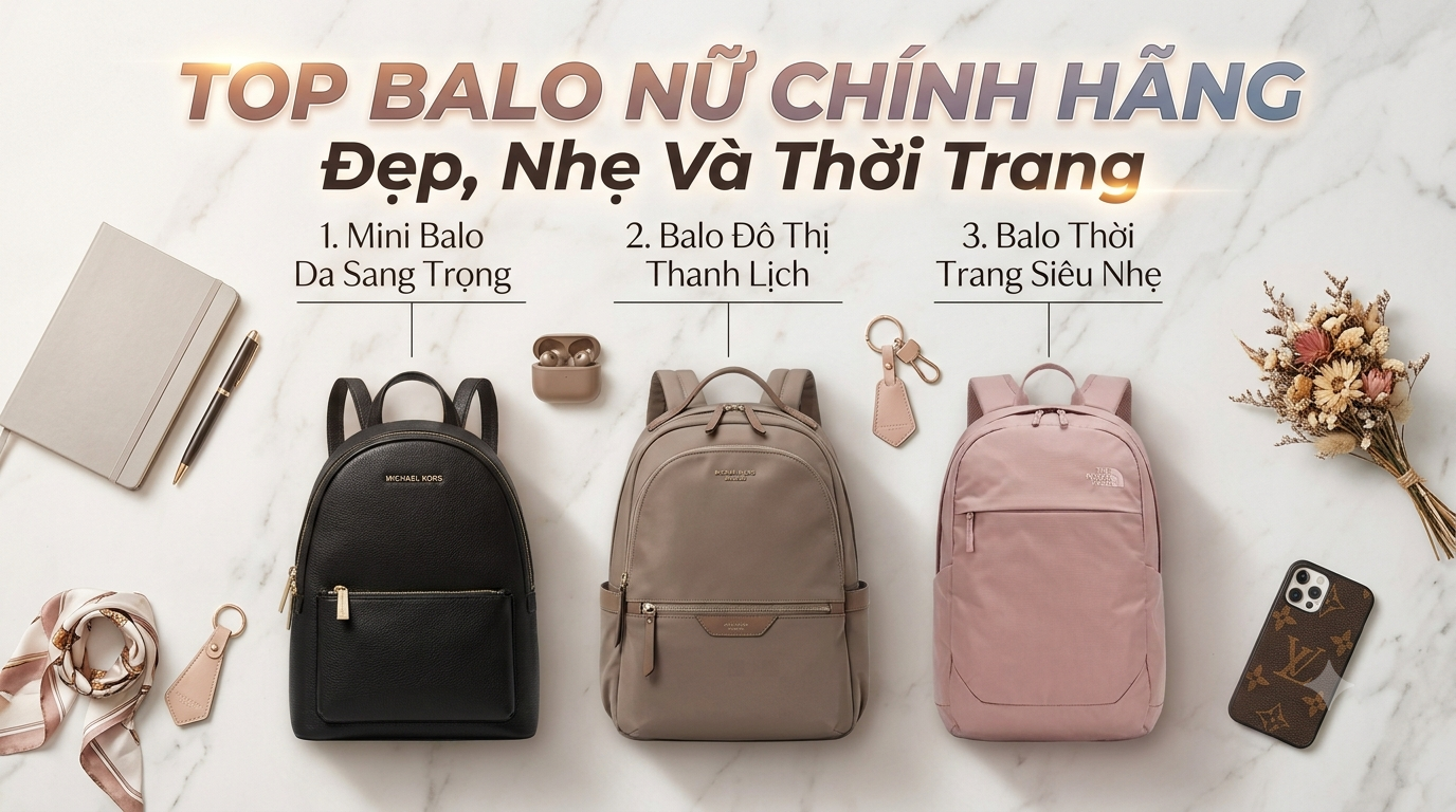 Top Balo Nữ Chính Hãng Đẹp, Nhẹ Và Thời Trang