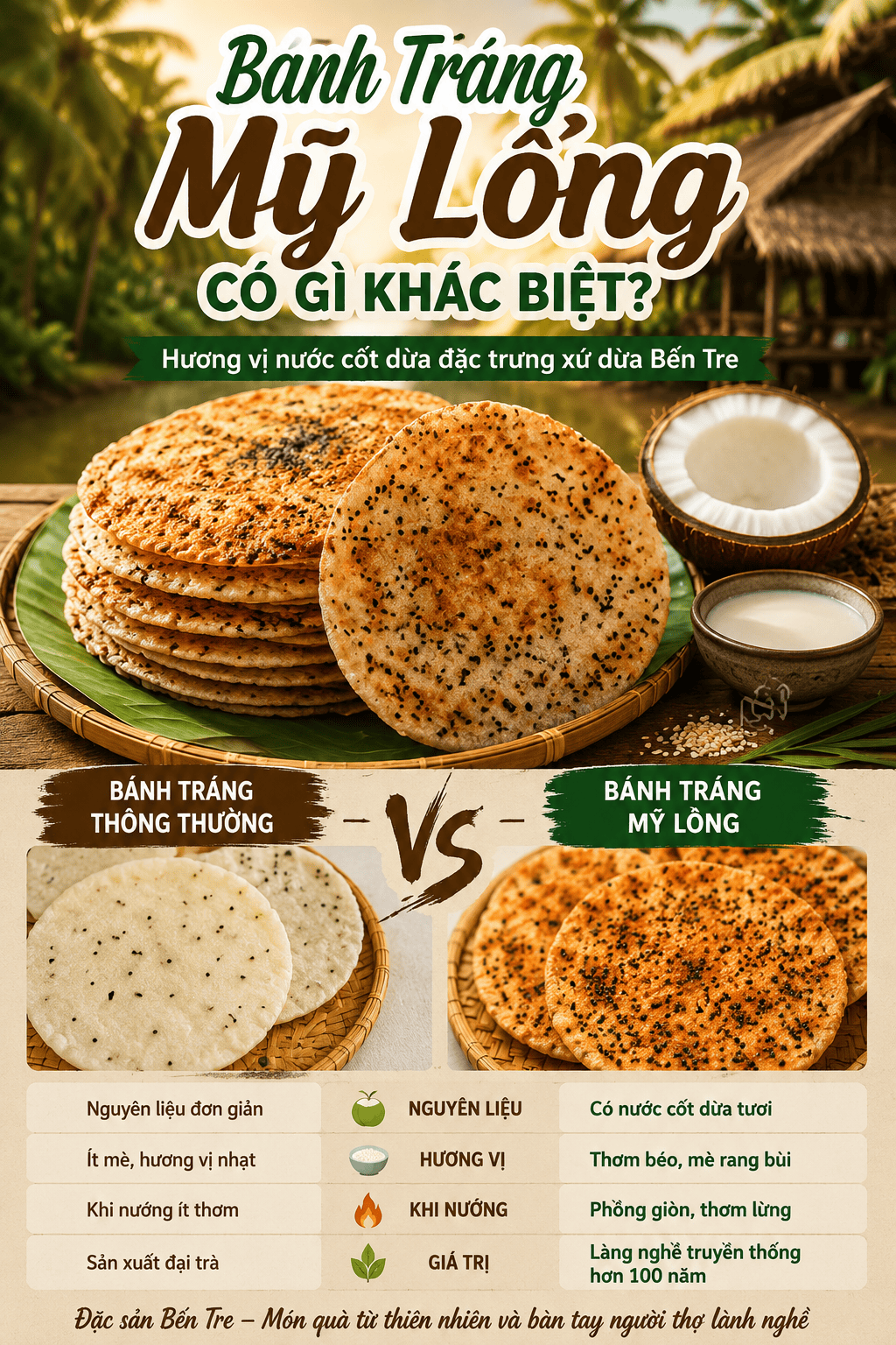 Bánh Tráng Mỹ Lồng Có Gì Khác So Với Bánh Tráng Thông Thường?