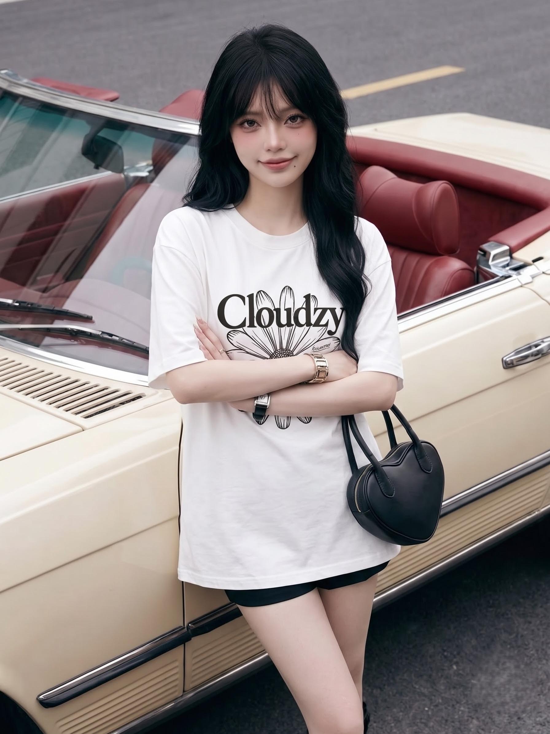 [NEW] Áo thun oversize CLOUDZY in hình hoa cúc 100% cotton 250gsm áo phông form rộng nam nữ unisex local brand POSY