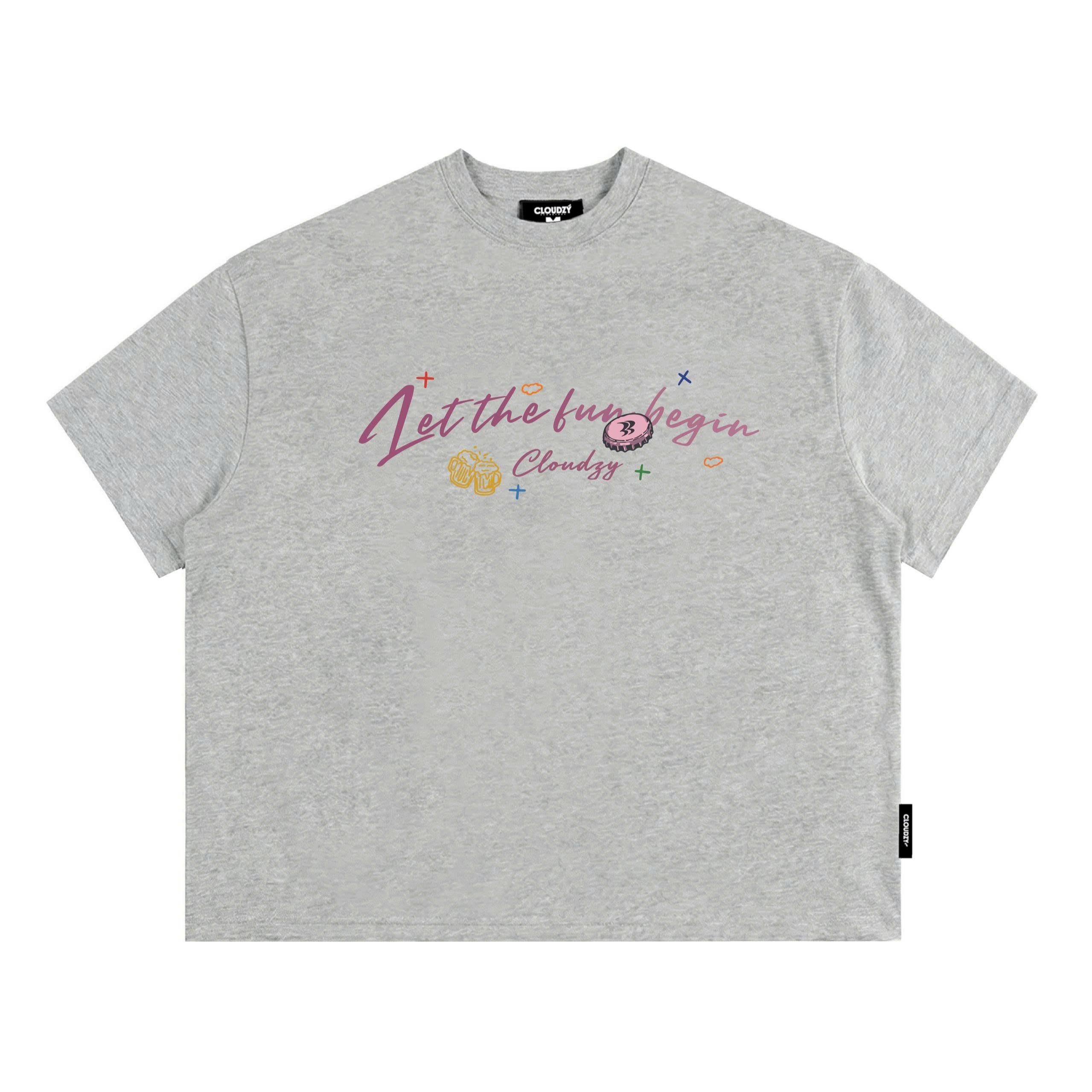 Áo thun boxy streetwear local brand CLOUDZY 100% cotton 250gsm dày dặn áo phông form rộng nam nữ unisex  BEGIN