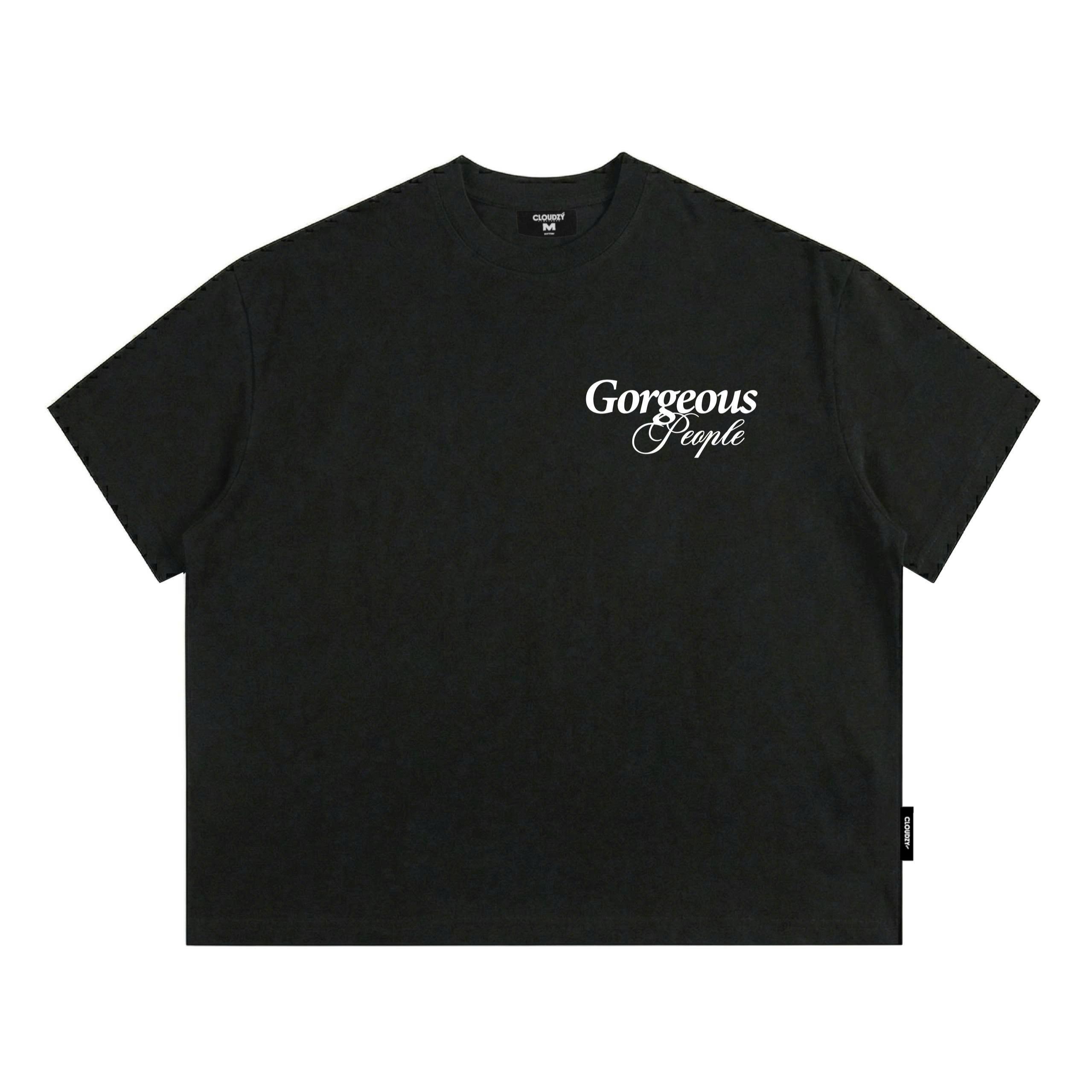 Áo thun boxy CLOUDZY in chữ vải 100% cotton dày dặn 250gsm nam nữ áo phông local brand streetwear GORGEOUS