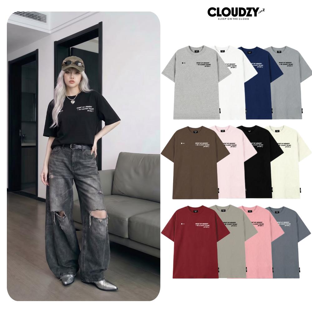 [NEW] Áo thun oversize CLOUDZY in chữ 100% cotton 250gsm áo phông form rộng nam nữ unisex local brand streetwear RESET