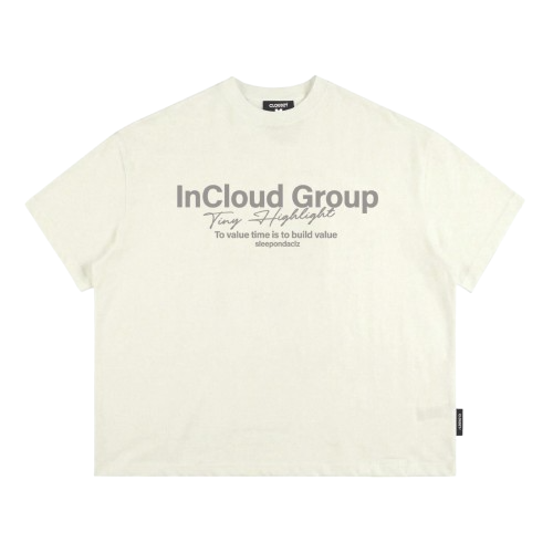 [NEW] Áo thun boxy CLOUDZY in InCloud Group vải cotton dày dặn form rộng nam nữ áo phông local brand streetwear GROUP