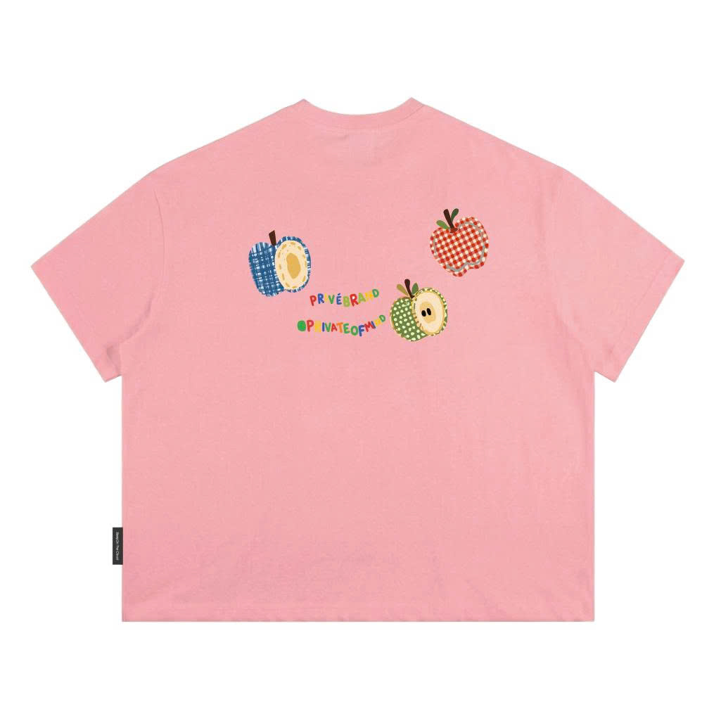 Áo Thun Boxy CloudzyPrive APPLE TEE Premium Cotton 250gsm Local Brand Unisex In Hoạ Tiết