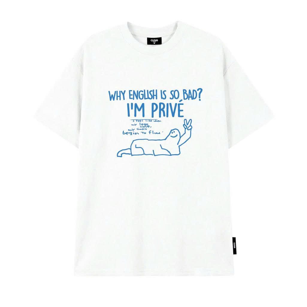 Áo Thun Oversize In Hoạ Tiết CloudzyPrive Premium cotton 260gsm, Oversize tee Unisex Nam Nữ