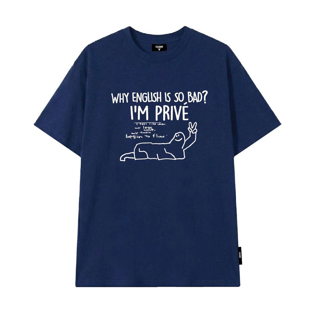 Áo Thun Oversize In Hoạ Tiết CloudzyPrive Premium cotton 260gsm, Oversize tee Unisex Nam Nữ