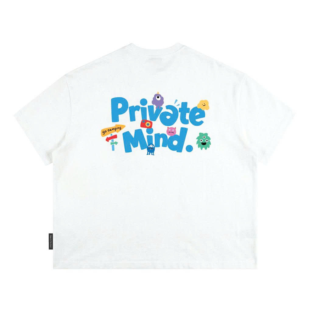 Áo Thun Boxy CloudzyPrivé MIND Chất Cotton 250gsm Áo Phông Boxytee Form Rộng In Chữ "Private Mind"