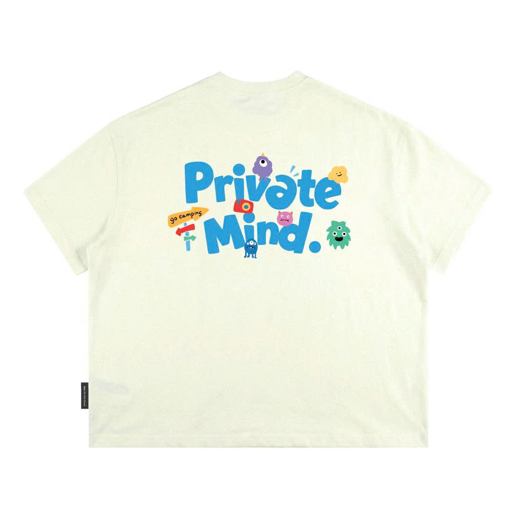 Áo Thun Boxy CloudzyPrivé MIND Chất Cotton 250gsm Áo Phông Boxytee Form Rộng In Chữ "Private Mind"