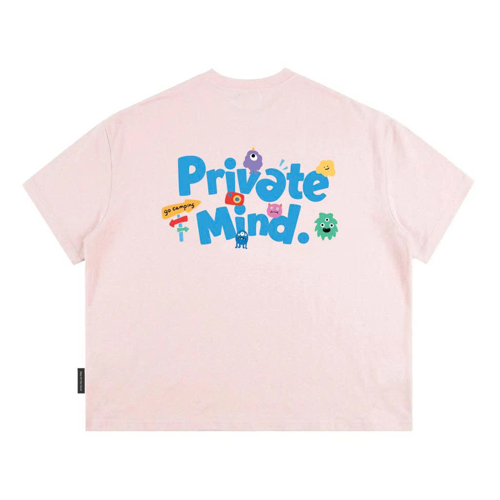 Áo Thun Boxy CloudzyPrivé MIND Chất Cotton 250gsm Áo Phông Boxytee Form Rộng In Chữ "Private Mind"