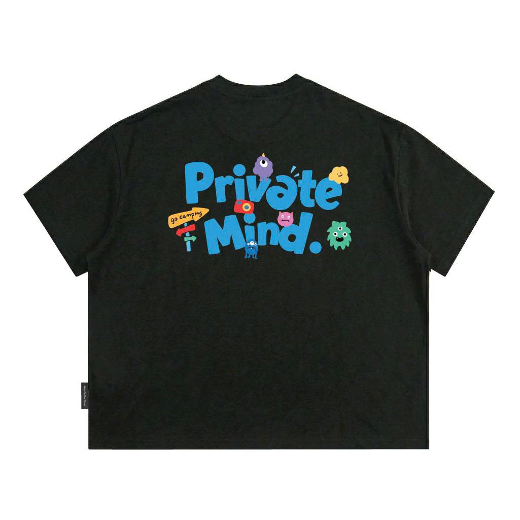 Áo Thun Boxy CloudzyPrivé MIND Chất Cotton 250gsm Áo Phông Boxytee Form Rộng In Chữ "Private Mind"