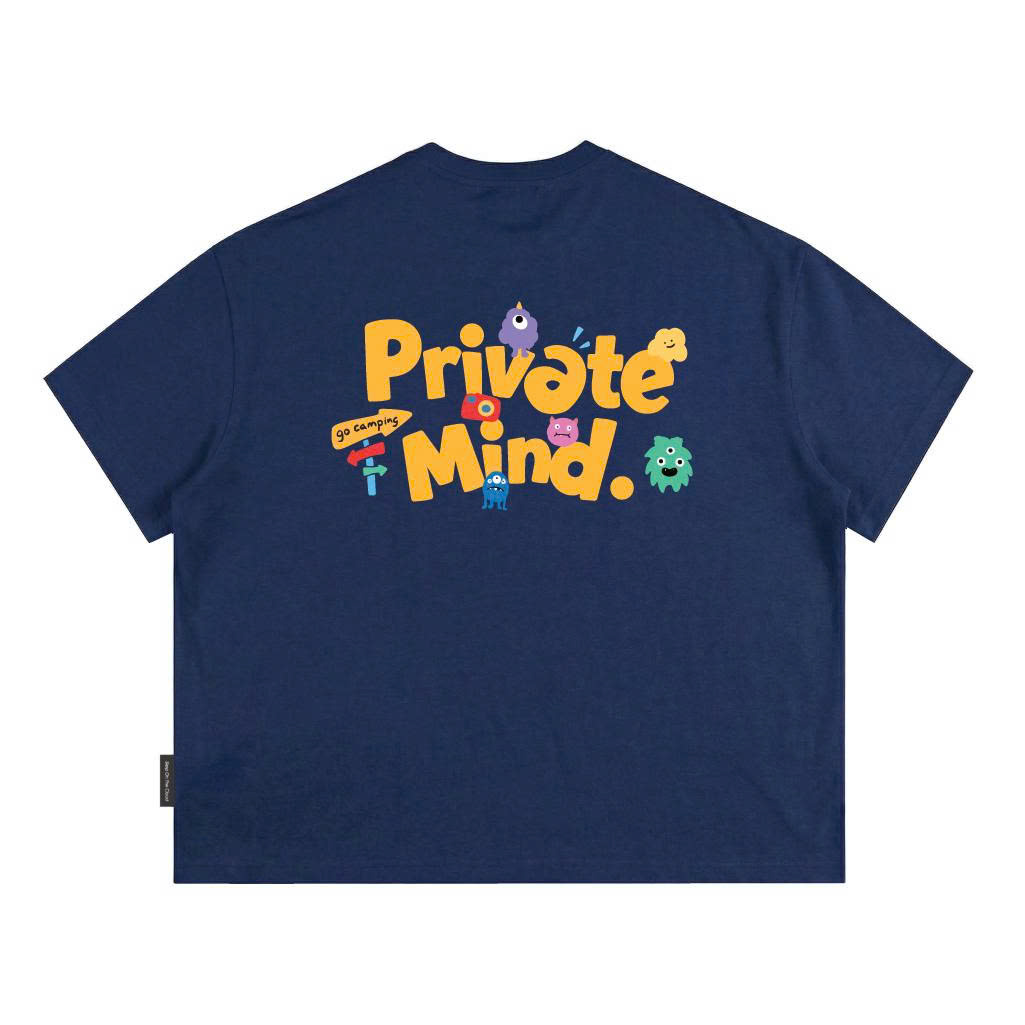 Áo Thun Boxy CloudzyPrivé MIND Chất Cotton 250gsm Áo Phông Boxytee Form Rộng In Chữ "Private Mind"